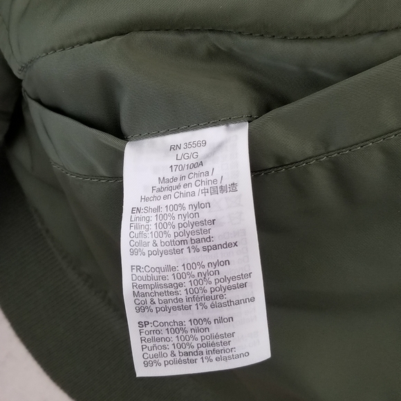 Alpha Industries MA-1 Reversible Bomber Jacket, Women's Size Large - Picture 4 of 9